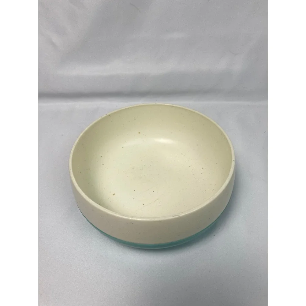Vintage Vacron Vacuum Bowl Aqua Ivory‎ 5